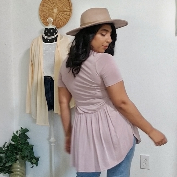 LILAC PURPLE TUNIC TOP - Picture 7 of 8